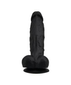 n12029 loving joy 7 inch realistic dildo with suction cup and balls black 1 1