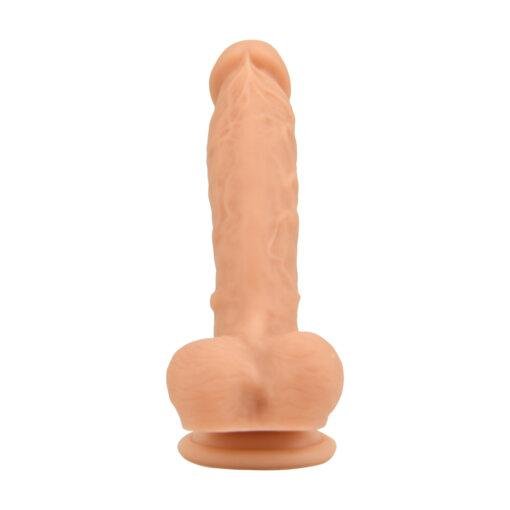 Loving Joy 8 Inch Realistic Silicone Dildo with Suction Cup and Balls - Vanilla - Image 3