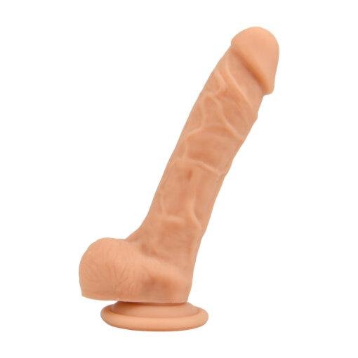 Loving Joy 8 Inch Realistic Silicone Dildo with Suction Cup and Balls - Vanilla