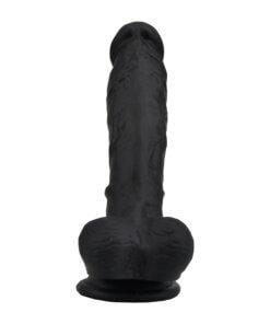 n12033 loving joy 8 inch realistic dildo with suction cup and balls black 1