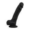 n12033 loving joy 8 inch realistic dildo with suction cup and balls black