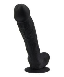 n12035 loving joy 9 inch realistic silicone dildo with suction cup and balls black 2