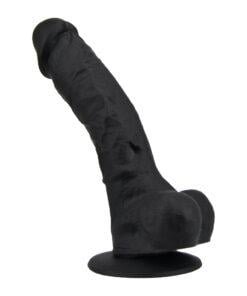 n12035 loving joy 9 inch realistic silicone dildo with suction cup and balls black 3