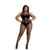 n12130 moonlight lace fishnet bodystocking black plus size 1