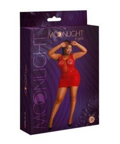 n12134 moonlight red open back minidress plus size 5