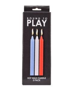 n12142 bound to play hot wax candles 3 pack pkg