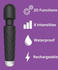 n12165 loving joy 20 function wand vibrator black info