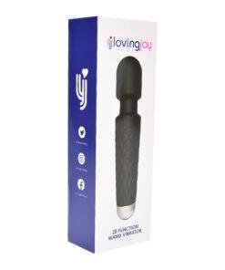 n12165 loving joy 20 function wand vibrator black pkg 1