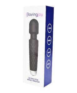 n12165 loving joy 20 function wand vibrator black pkg 2