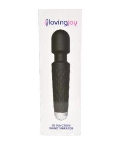 n12165 loving joy 20 function wand vibrator black pkg