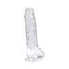 n12186 loving joy 7 inch dildo with balls clear