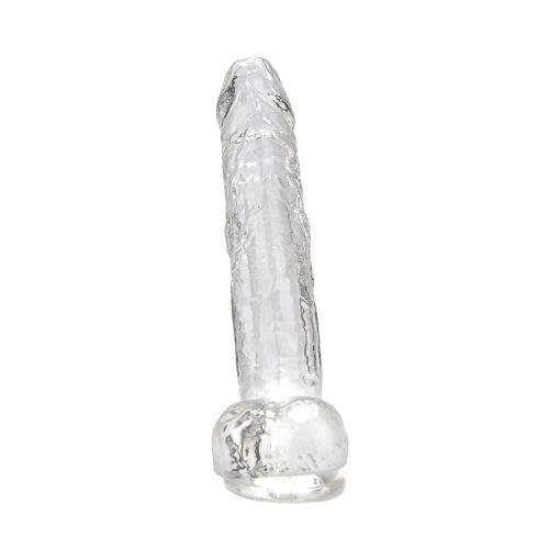 Loving Joy 8 Inch Dildo with Balls - Clear - Image 4