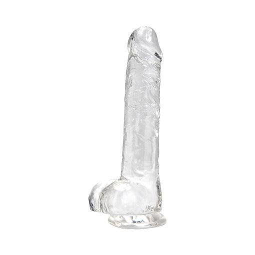 Loving Joy 8 Inch Dildo with Balls - Clear