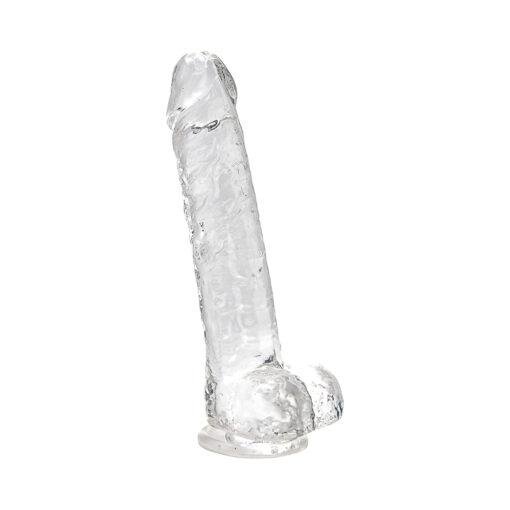 Loving Joy 8 Inch Dildo with Balls - Clear - Image 3