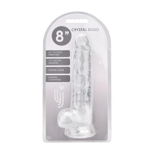 Loving Joy 8 Inch Dildo with Balls - Clear - Image 7