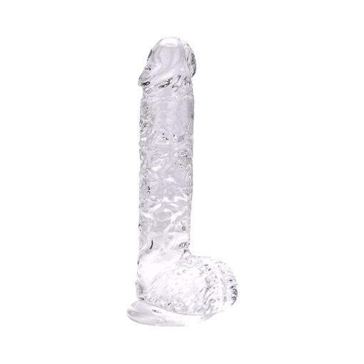 Loving Joy 9 Inch Dildo with Balls - Clear - Image 4