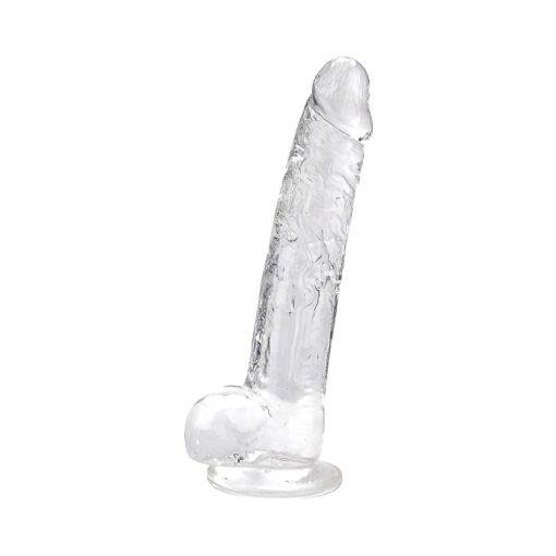 Loving Joy 9 Inch Dildo with Balls - Clear