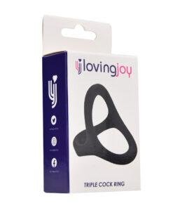 n12192 loving joy silicone triple cock ring pkg 1