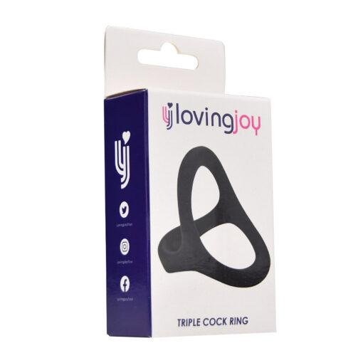 n12192 loving joy silicone triple cock ring pkg 1