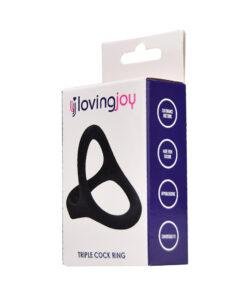 n12192 loving joy silicone triple cock ring pkg 2