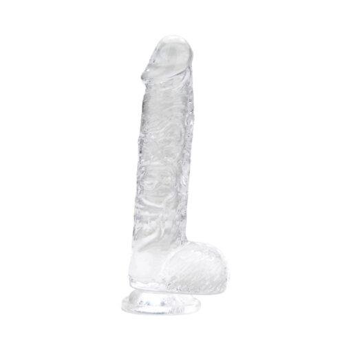 Loving Joy 6 Inch Dildo with Balls - Clear - Image 3