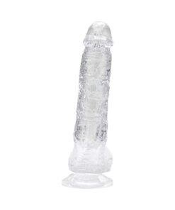 n12201 loving joy 6 inch dildo with balls clear 6