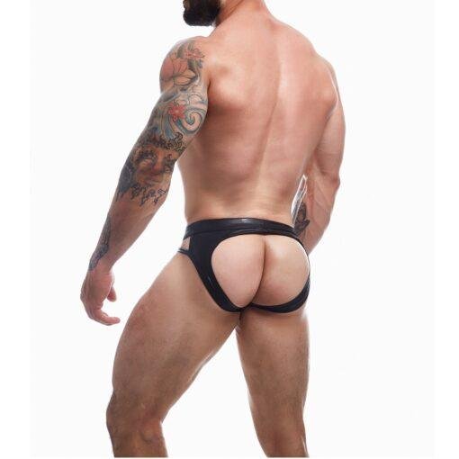 n12219 c4m dungeon black leatherette jockstrap 2