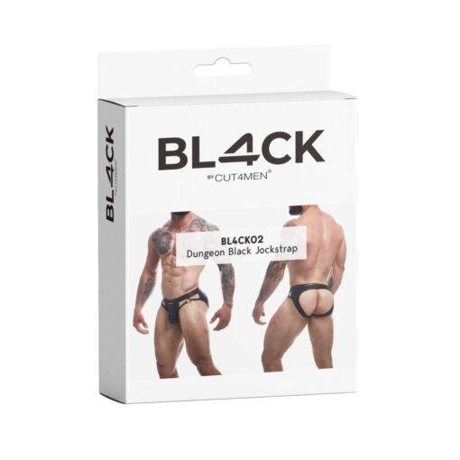 n12219 c4m dungeon black leatherette jockstrap small pkg