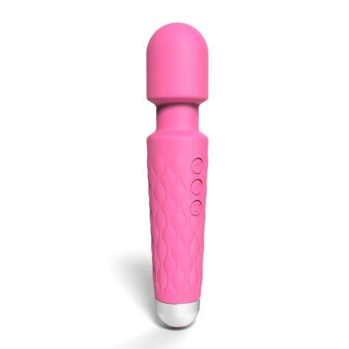 Loving Joy 20 Function Wand Vibrator - Pink - Image 5