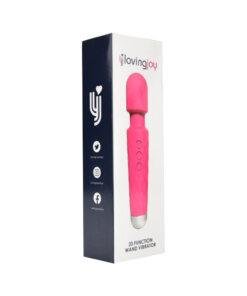 n12264 loving joy 20 function wand vibrator pink pkg 1