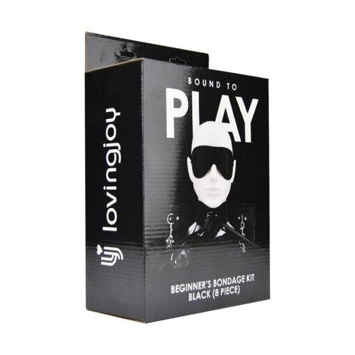 n12280 bound to play beginners bondage kit black 8 piece pkg 1