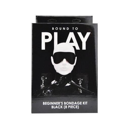 n12280 bound to play beginners bondage kit black 8 piece pkg