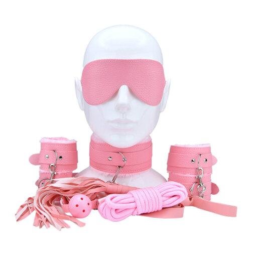 n12281 bound to play beginners bondage kit pink 8 piece