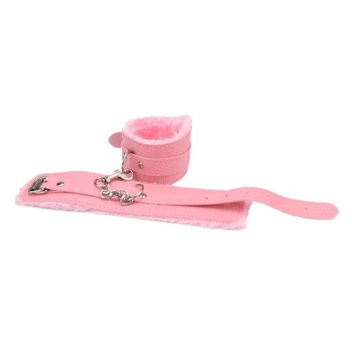 n12281 bound to play beginners bondage kit pink 8 piece wrist cuffs