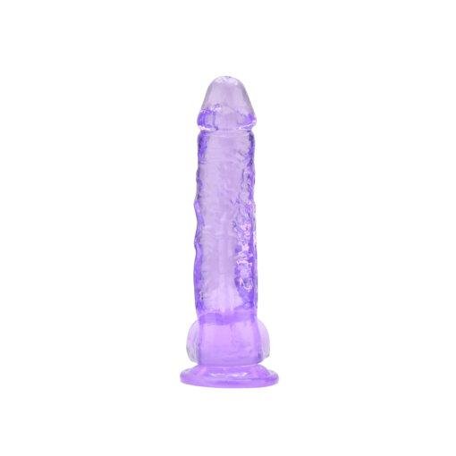 Loving Joy 8 Inch Dildo with Balls - Purple - Image 3