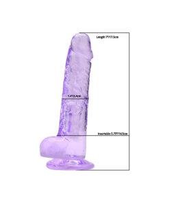 n12311 loving joy 7 inch dildo with balls pink measurments