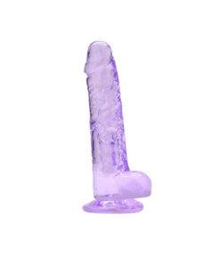 n12312 loving joy 7 inch dildo with balls purple