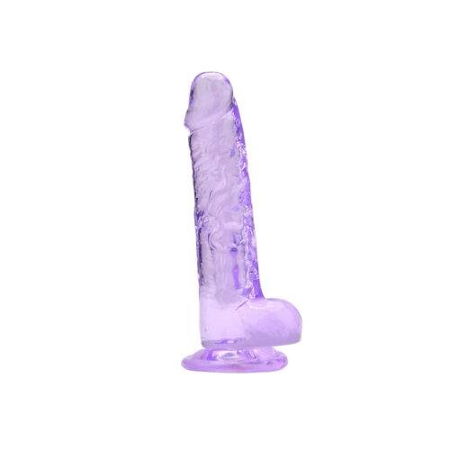 n12312 loving joy 7 inch dildo with balls purple