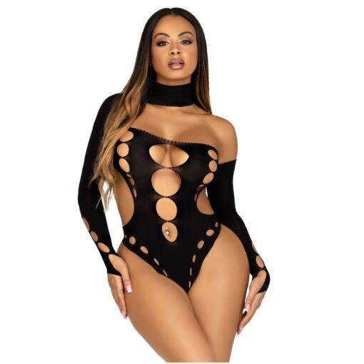 Leg Avenue Cut Out Bodysuit & Black Thong - Image 4