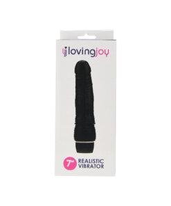 n12398 loving joy 7 inch realistic vibrator black pkg