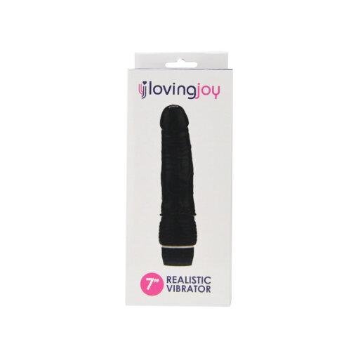 n12398 loving joy 7 inch realistic vibrator black pkg