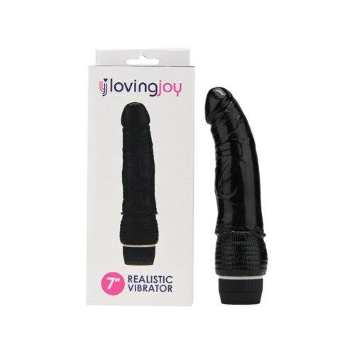 n12398 loving joy 7 inch realistic vibrator black pkg product