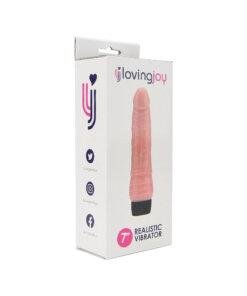 n12399 loving joy 7 inch realistic vibrator vanilla pkg 2