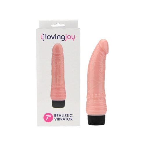 n12399 loving joy 7 inch realistic vibrator vanilla pkg product