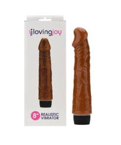 n12400 loving joy 8 inch realistic vibrator brown pkg product