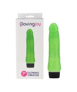 n12401 loving joy 7 inch realistic vibrator glow in the dark pkg product