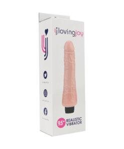 n12403 loving joy 9 5 inch realistic vibrator vanilla 1 pkg