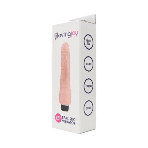 n12403 loving joy 9 5 inch realistic vibrator vanilla 2 pkg