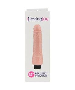 n12403 loving joy 9 5 inch realistic vibrator vanilla pkg