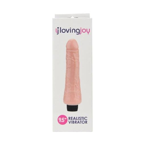 n12403 loving joy 9 5 inch realistic vibrator vanilla pkg